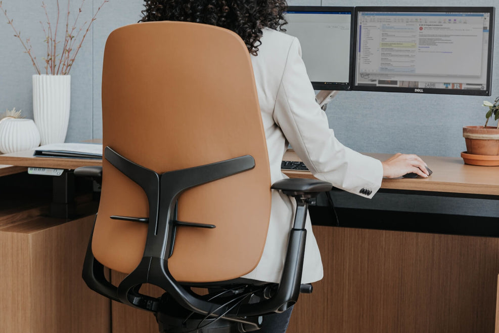 Zody Upholstered Office Chair in lifestyle shot